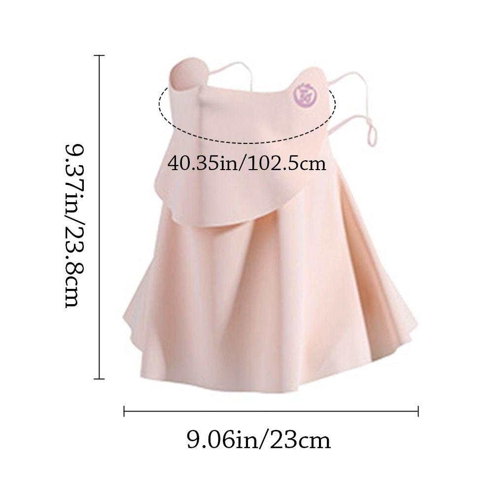 Ice Silk Mask Summer Breathable Mask Face Neck Shoulder UV Protection Sun Protective Scarf Anti-UV UPF50+ Sunscreen Shawl