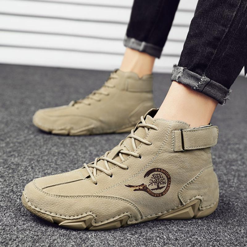 Classic Hot Sale Men's Ankle Boots Spring New Comforts Wear-resistant High Top Leather Boots Desert Boot Loafers Motocycle Shoes