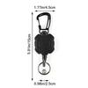 1Pc Anti-Theft Metal Easy-To-Pull Buckle Elastic Keychain Retractable Key Ring