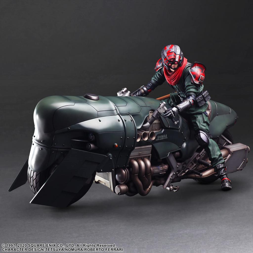 Final Fantasy VII Remake PLAY ARTS Kai Advanced Motorcycle Guard Motorcycle Set PVC Painted Movable Figure &