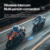 KEBIDUMEI Motorcycle Helmet Intercom Headset for 2 Rider 500M Interphone Bluetooth 5.3 Waterproof Wireless Speaker Earphone