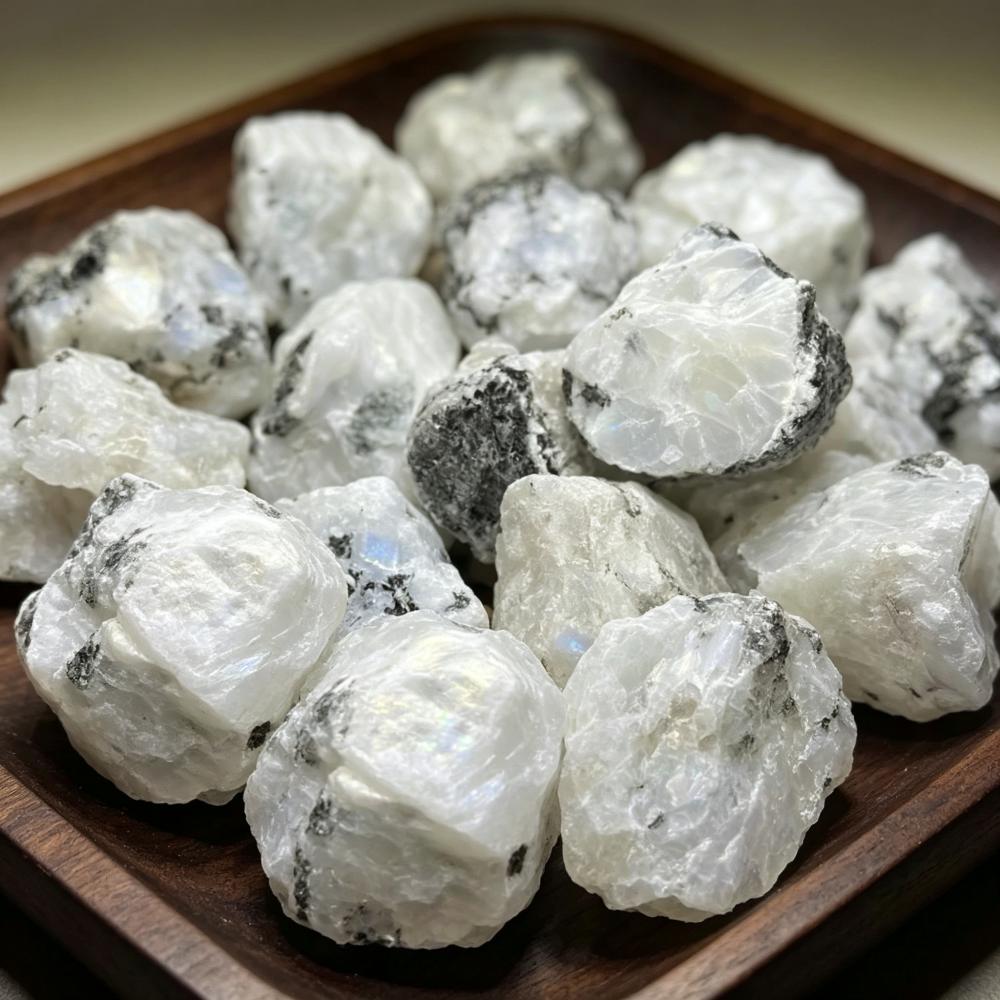 Натуральный Необработанный Образец Лунного Камня Сырые Куски Минеральная Порода для Акваскейпа Горшка с Растением Декор Камень-хобби Коллекционный