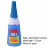 20 мл 40 мл Универсальный суперклей 401 Две характеристики Удобно носить с собой Прозрачный портативный прочный маслянистый клей для пластика