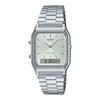 AQ-230A-7A Silver Analog-Digi Watch, One Size, with Silver Bracelet