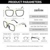 Dervin Men Square Sunglasses Transparent Frame, Transparent Lens (Large) - Pack of 1