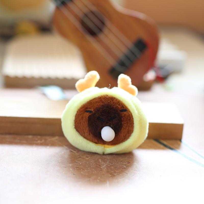 Cute Cute Bubbles and Bubbles, Kapibala Small Pendant, Plush Toy, Capybara Bag, Hanging Ornament Keychain