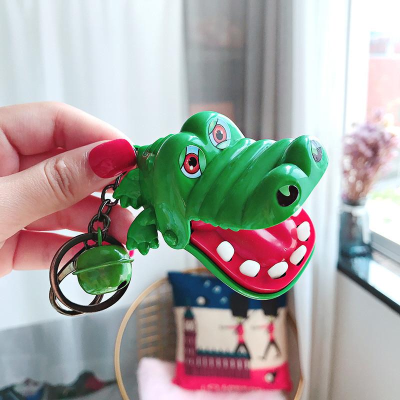 Creative Crocodile Bite Toy Keychain Cute Cartoon Bag Pendant Exquisite Children's Unique Small Toy Bulk