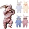 Toddler Infant Baby Boy Girl Rabbit Ear Hooded Jumpsuit Romper Outfits Clothes