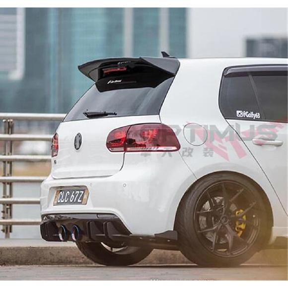 Задний спойлер-губа на крышу, крылышки-спойлер для Volkswagen VW Golf 6 MK6 VI GTI R20 2010-2013, ABS-пластик, задний спойлер-губа