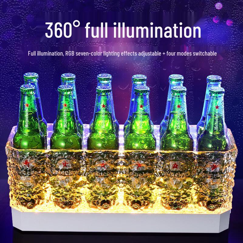 ZISIZ LED Illuminated Beer Bucket