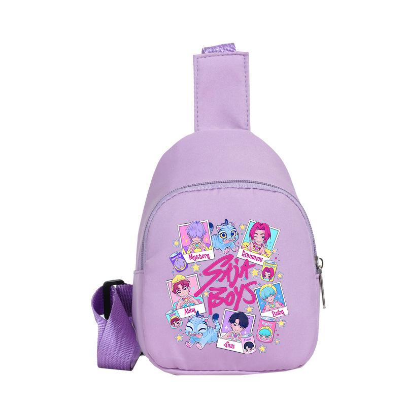 Children'S Breast Bag Animation Cartoon Peripheral Printing Casual Shoulder Bag Going Out Portable Messenger Bag