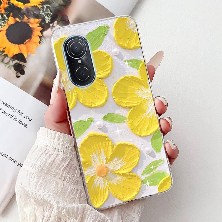 Чехол для Huawei Nova 9 SE Чехол Nova9 Pro Роскошный с рисунком цветов Мягкий тонкий чехол для телефона для Huawei Nova 9 Pro Nova9 SE Fundas Сумки