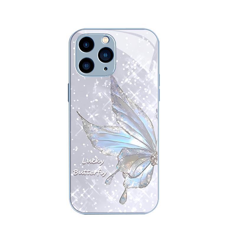Чехол Crystal Butterfly Gradient Anti-Fall для Apple 7/8 Plus