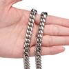 6-18 мм Тяжелая Женская Мужская Цепь Miami Cuban Link Серебристая Нержавеющая Сталь Ожерелье