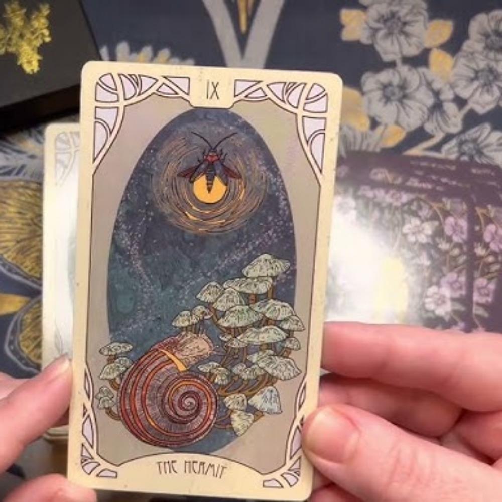 Таро «Дочь фуражира» 78 уникально иллюстрированных карт с мотивами и повествованиями, найденными в флоре и фауне 10,3*6 см