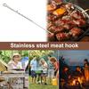 Пигтейл Флиппер Крюк из нержавеющей стали Эргономичный Лопатка для гриля Крюк для переворачивания мяса