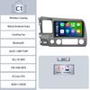 Kit multimédia pour voiture Android 16 IPS HD avec écran tactile, CarPlay sans fil, GPS, Navi, BT, WiFi, pour Honda Civic 8ème génération 2008-2011