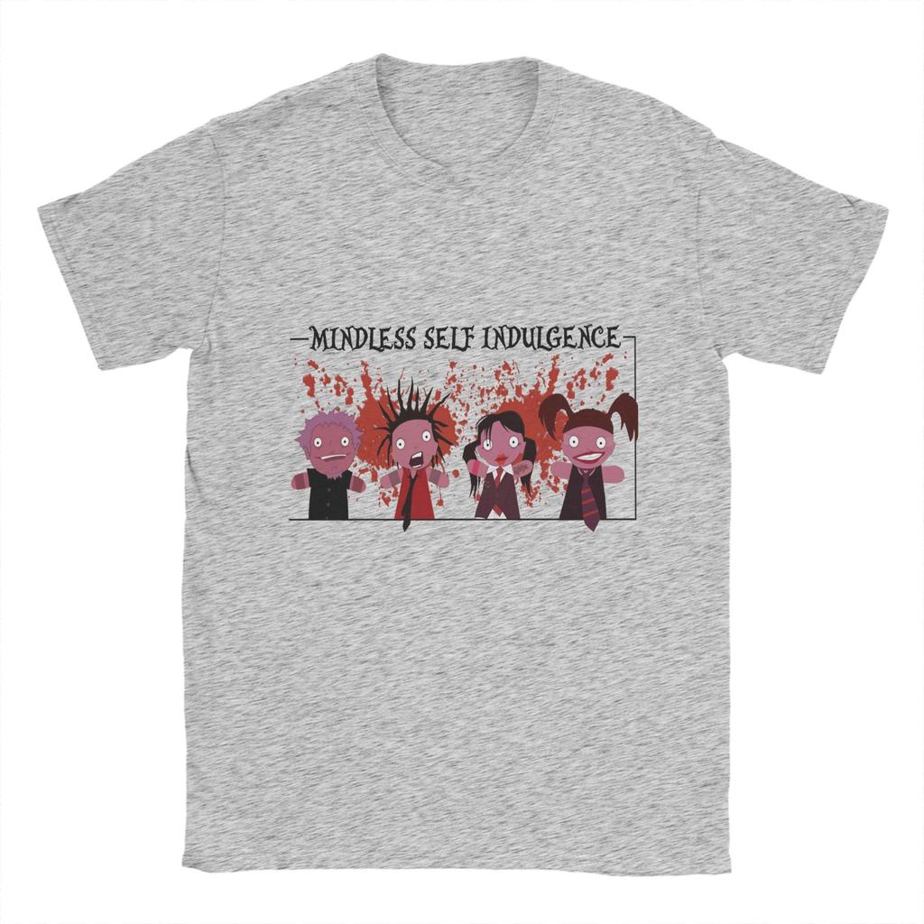 Футболки Mindless Self Indulgence Мужские Смешные Хлопковые Футболки Круглый Вырез Короткий Рукав Футболка Подарок на День Рождения Одежда