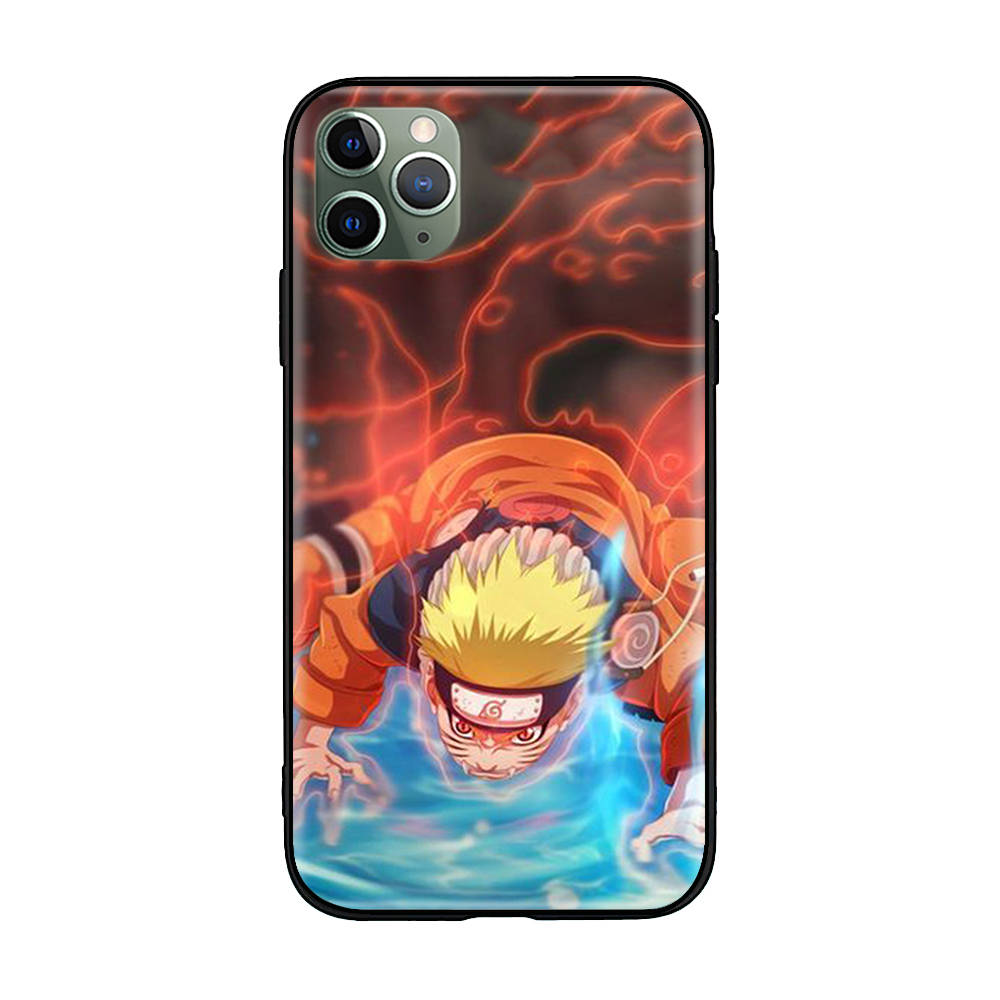 W-20 Naruto Hokage Soft Black Case for iPhone 11 12 13 14 15 6 7 8 X XS Pro Max XR Samsung S21 S22 S23 S24 FE Ultra S8 Plus