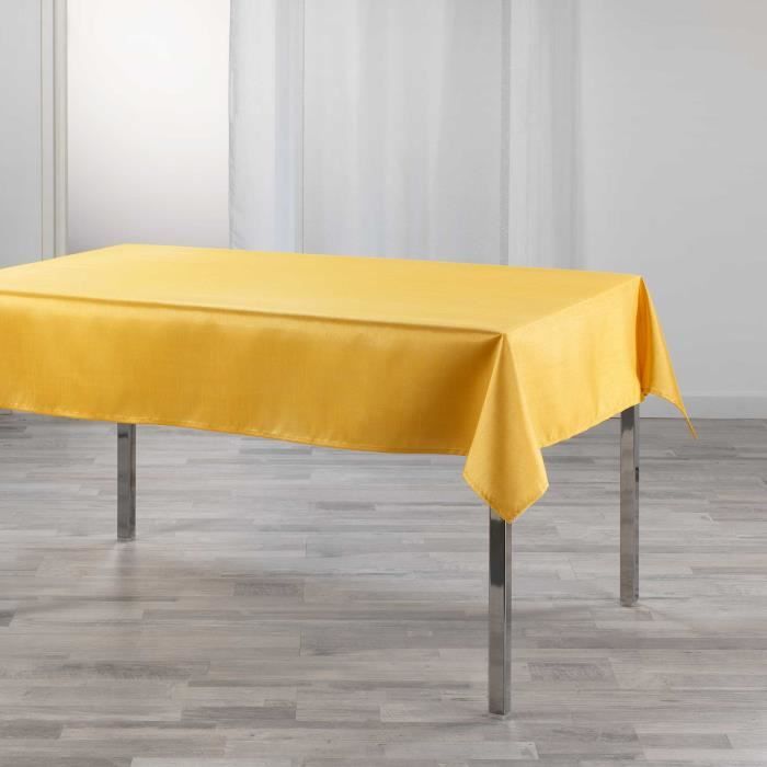 Nappe - Shana - 140x240cm - Jaune - Synthétique - Rectangulaire
