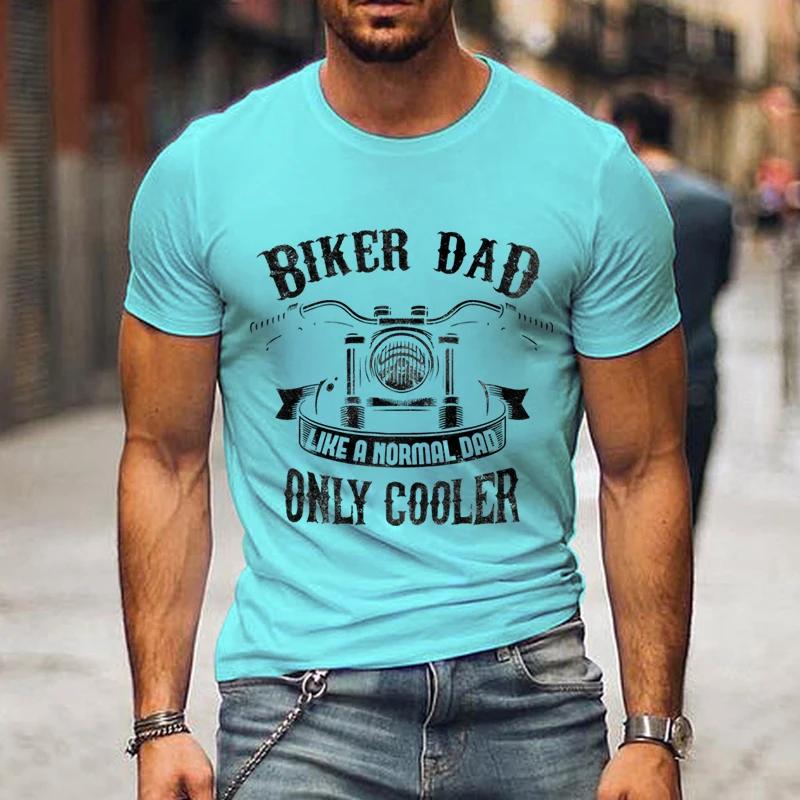 Мужская футболка с винтажным принтом мотоцикла, байкерская футболка с надписью «Только крутые папы», большие футболки с рисунком для мужчин, модные футболки Harajuku для отцов, топы