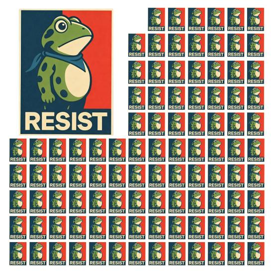 1/5/10/20/50/100Pcs Resist Frog Sticker Waterproof PVC Frog Meme Sticker Cell Phone Laptop Computer Helmet