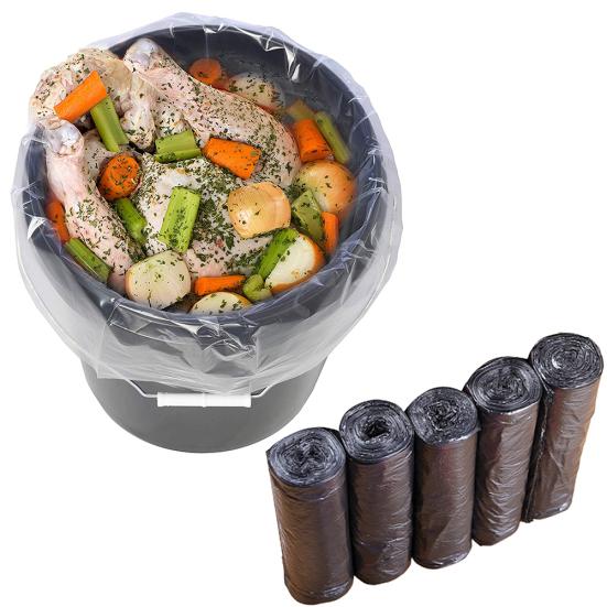 100Pcs 5 Rolls Point Break-Style Thicken Household Garbage Waste Trash Bags