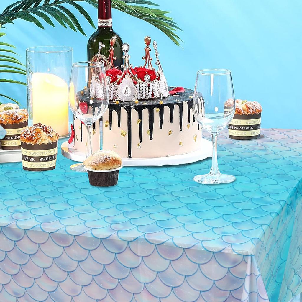 Скатерть в виде русалки Украшения на день рождения в виде русалки Одноразовые скатерти для вечеринок для девочек Тематические сувениры на день рождения для вечеринки в честь рождения ребенка