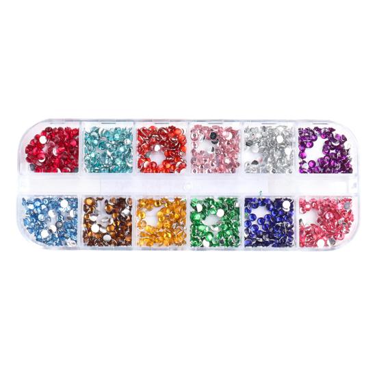 Ногти смолы горный хрусталь плоская задняя часть украсить ногти 3 мм 3D маникюр украшения для ногтей