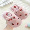 Children Cotton Slippers Solid Warm Kids Winter Home Shoes Boys Girls Plush Floor Shoes Indoor Soft Sole Anti-slip Cotton Shoes