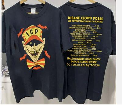 Винтажная хлопковая черная футболка унисекс Insane Clown Posse