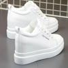 Fashion Women Breathable Sneakers Increased Platform Shoes 10CM Casual Footwear Leisure Leather White Vulcanize Shoes