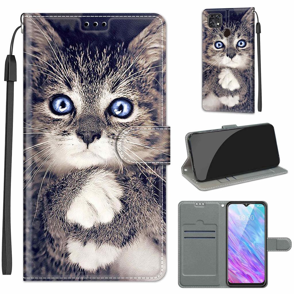 Luxury For Case Leather Painted Zte Blade 20 Smart Wallet Book Style Protective Cover For Zte Blade A71 A51 A31 A52020