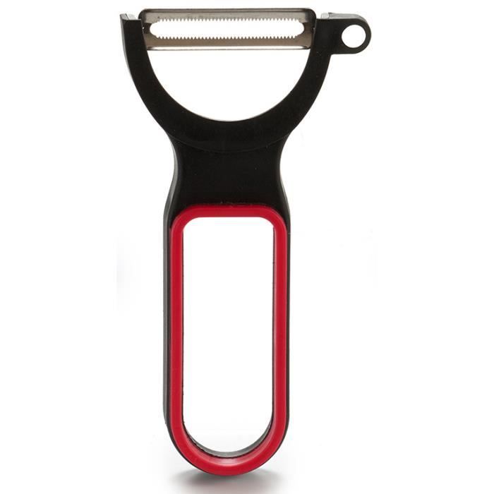Arte Regal éplucheur 11,8 cm acier noir/rouge 3 pièces