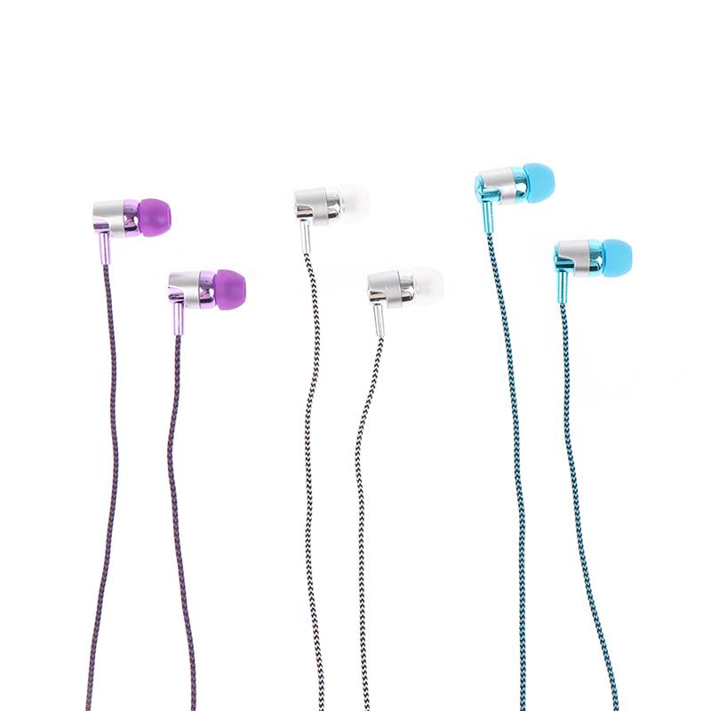 1 шт. стерео наушники проводной нейлоновый кабель гарнитура с микрофоном