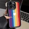 Phone Case for iPhone 17 Air 16E 15 16 Pro Max Rainbow Gradient Love Desgin Cover 14 Plus 13 12 Mini Soft Shell Silicone Fundas