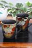 Waza No Kura Stylish Mug Pair Set Kutani Ware Hanazume Pottery Luxury Brand Tableware Made In Japan