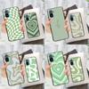 Sage Green Swirl Aesthetic Case For Xiaomi Redmi Note 11 Pro Note 10 Pro 7 8 9 Note 10S 9S Redmi 10 9 9A 9C 9T Cover