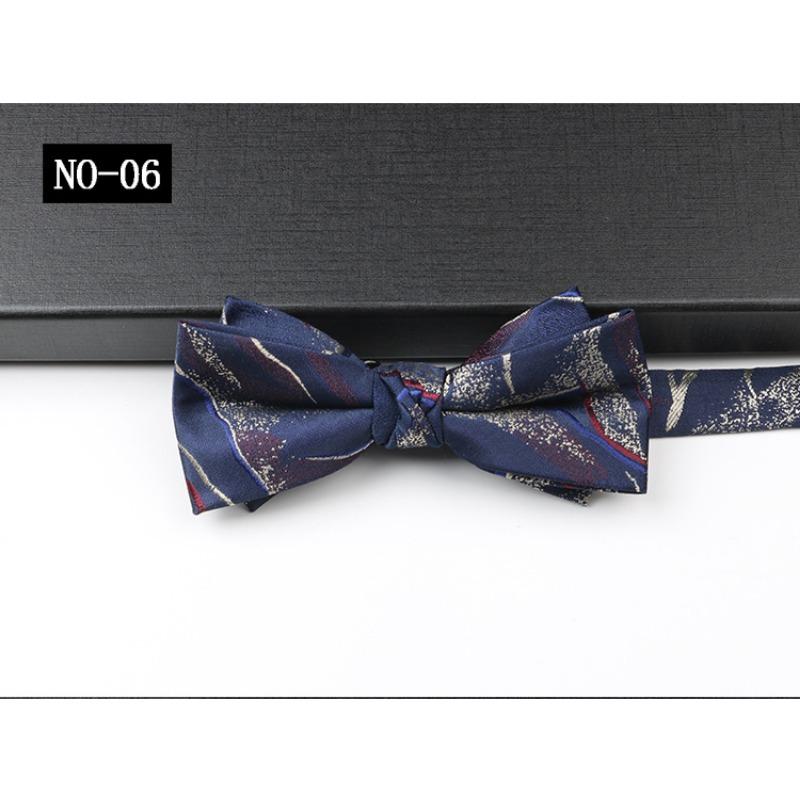 Деловой галстук-бабочка Мужская рубашка Костюм Джентльмен Узор Высококлассный Свадебный Ведущий Банкетный Бант