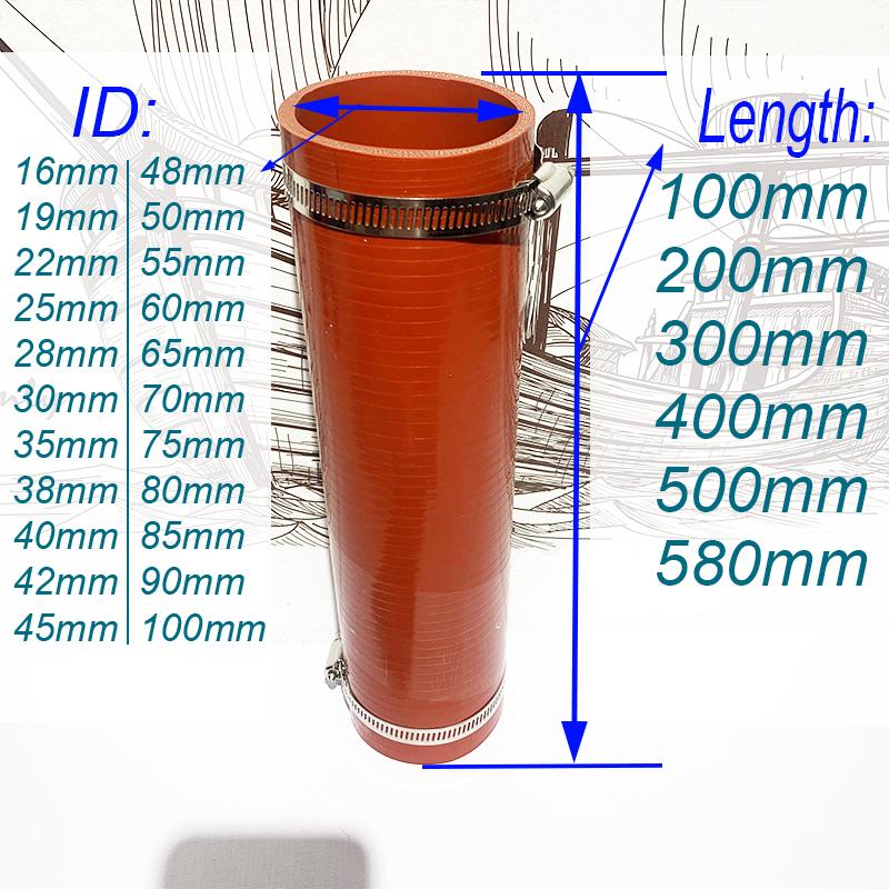 ID65-75mm Intercooler Tube Pipe Coolant Hose Reinforced High Temperature High Pressure Turbocharger Connection Pipe