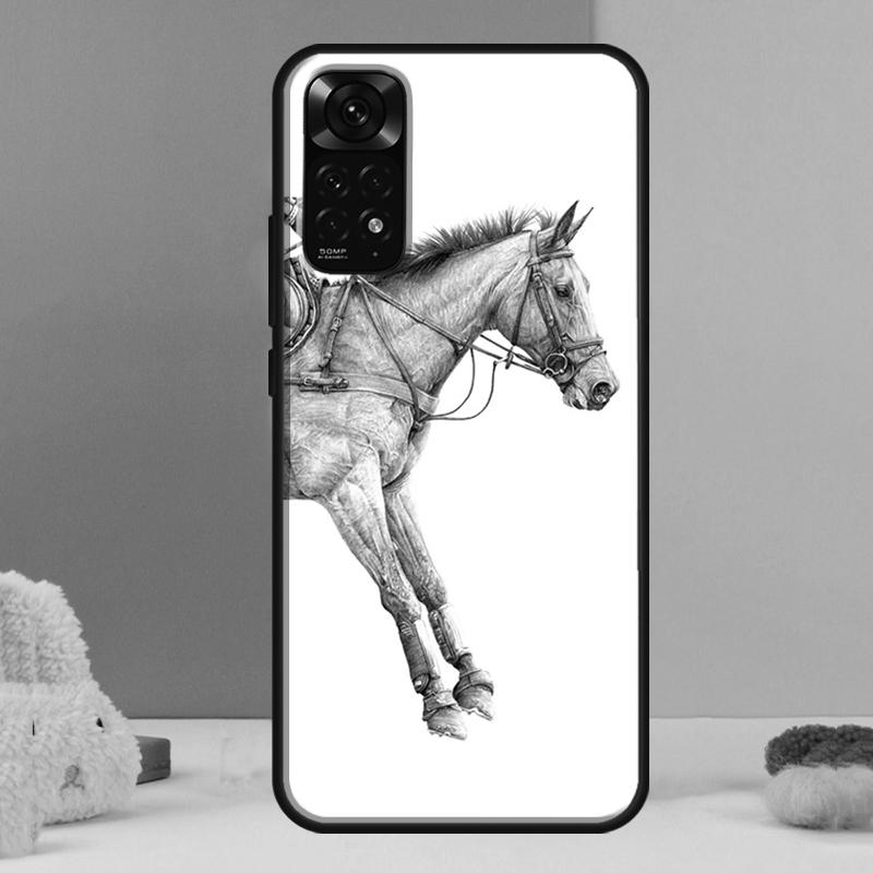 Чехол-скетч с лошадью для Xiaomi Redmi Note 14 13 12 Pro 11 9 10 9S 10S 11S 12S Redmi 14C 13C 10C 12C