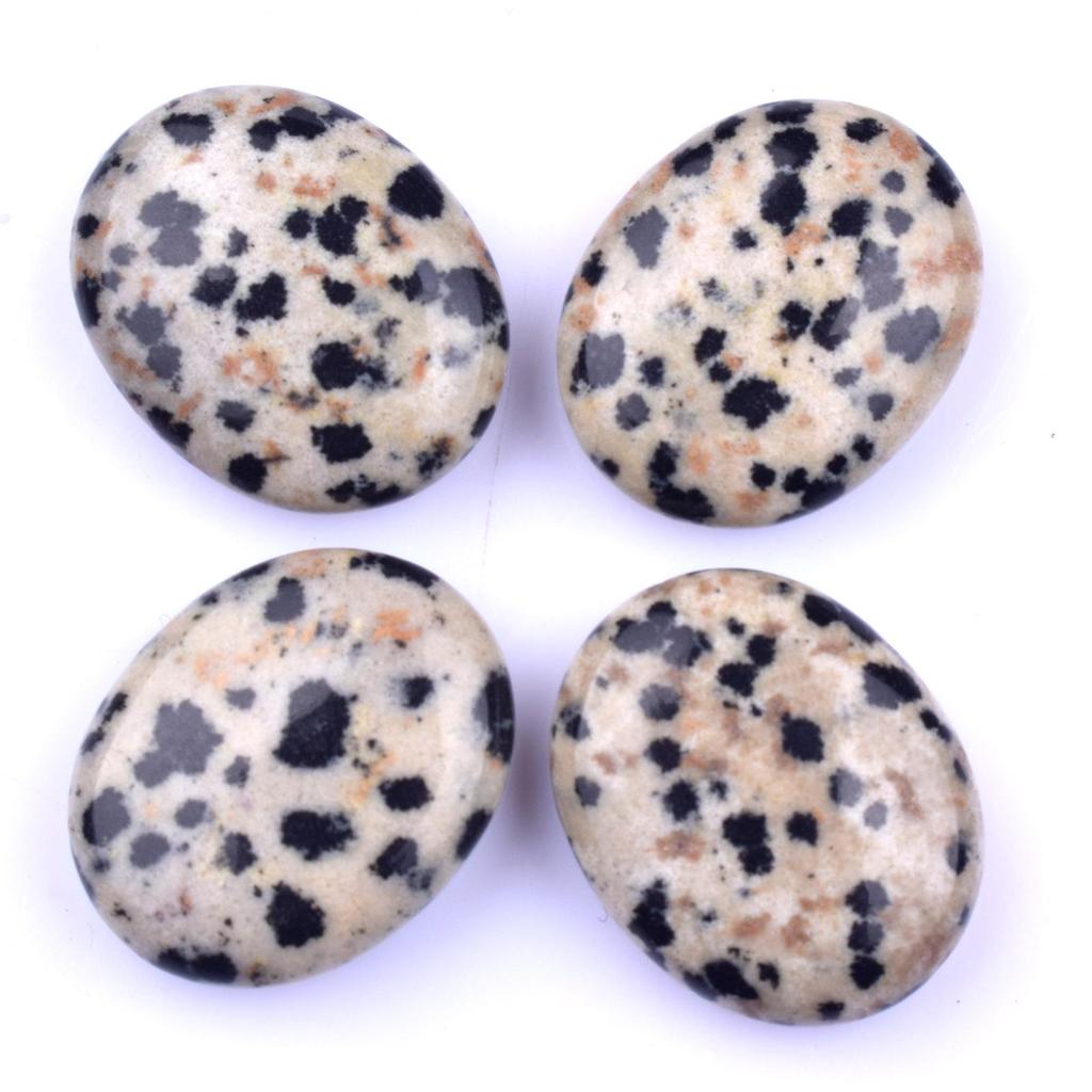 Натуральный кристаллический тальковый камень 20 мм, овальный массажный камень – набор из шести штук