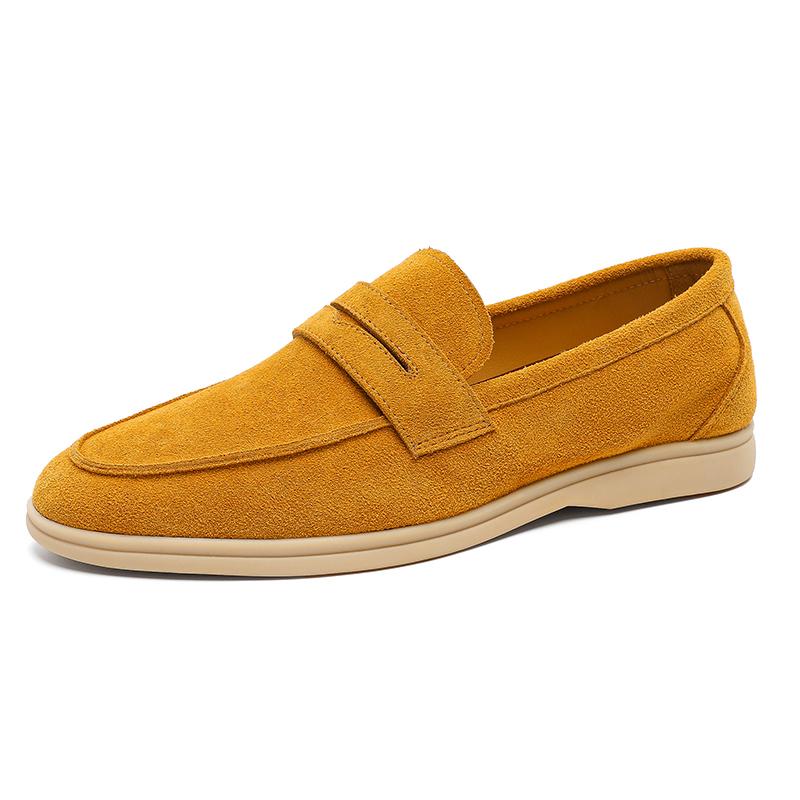 Fashion High Quality Man Suede Leather Loafers Casual Shoes Moccasins Men Slip On Flats Fashion Male Driving Shoes Comfy Business Shoes