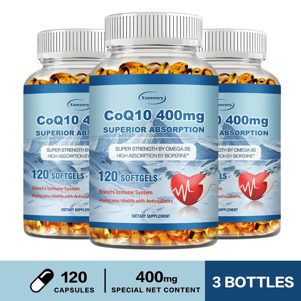 Xemenry - 400 mg Coenzyme Q10 Capsules - Heart Health - Energy