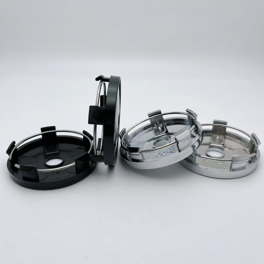 4pcs 60MM ( 56MM I.D ) Rays Logo Emblem Car Wheel Center Caps Wheel Hubcaps Auto Rim Centre Cover Black/Silver Car Accessories