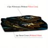 3D Printed Black And Golden Floral Bedding Set Soft Comfortable Bedding Cover Pillowcase Luxury Modern Fashion Duvet Cover Sets