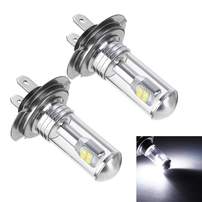 2x H7 80W 3000LM LED Car Headlight Fog DRL Driving Lamp Bulb 6000K White