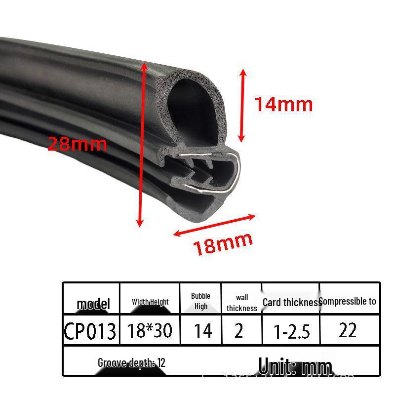 U-образные уплотнительные ленты из вспененной резины для шкафов и автомобильных дверей