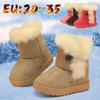 Winter Toddler Shoes Kids Cute Warm Short Boots with Velvet Girls Snow Boots