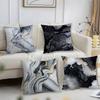 Minimalist Marble Patterned Pillow Case Short Plush Print Cushion Cover Square Throw Pillow Covers Sofa Home Decor